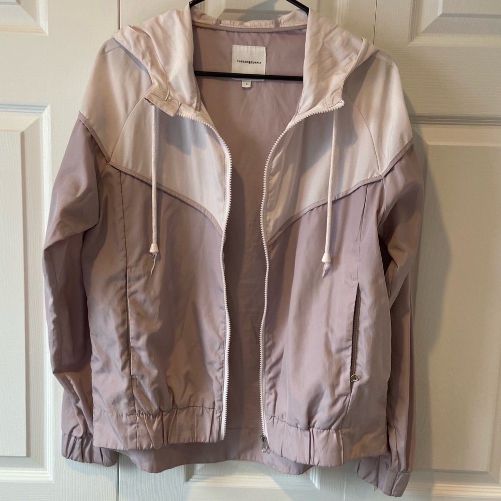 Thread and supply windbreaker light jacket